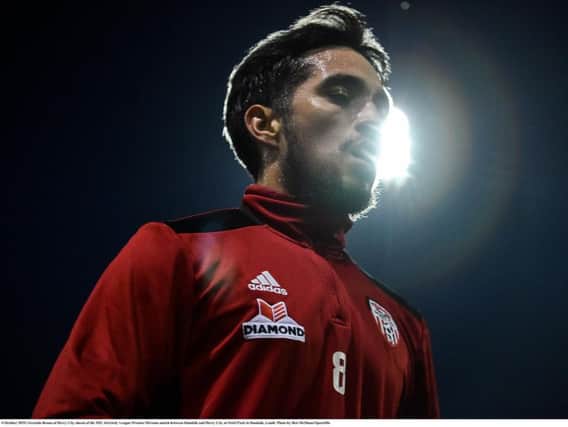 STAR QUALITY .. . Derry City's Gerardo Bruna was ranked No. 10 in a 2007 list of the world's most exciting teenagers on the planet.
