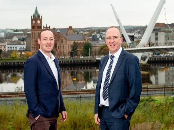 Pictured (L-R) are John Noone, co-founder and director, Joule Group and Des Gartland, North West Regional Office Manager, Invest NI.