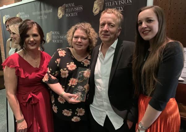 Alleycats TV staff, from left, Judy Wilson, Head Of Production, Emma Parkins, Executive Producer, Ed Stobart, Managing and Creative Director and Leana Arrell, Researcher.