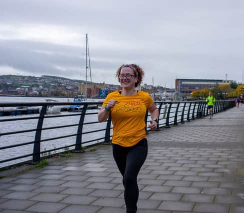Emma Doherty taking part in ParkRun. Picture courtesy of Finn McInroy