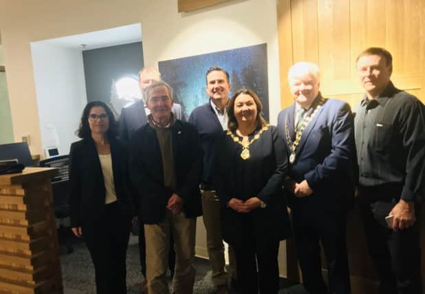 Mayor of Derry City and Strabane District Council, Councillor Michaela Boyle and An Cathaoirleach of Donegal County Council, Councillor Nicholas Crossan meeting with officials from the Appalachian Mountain Club (AMC), the Appalachian Trail Conservancy (ATC) and the International Appalachian Trail (IAT) in Boston to discuss ongoing development of the Ulster Ireland section of the International Appalachian Trail.