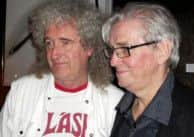 The late Harry Doherty (on right) with Queen guitarist Brian May.