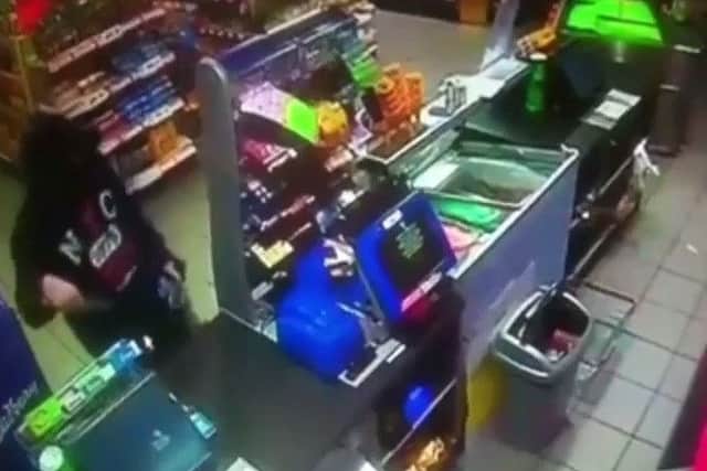 CCTV footage of robbery bid. Credit: North East News