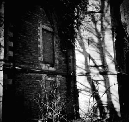 The front of the now deserted and derelict Boom Hall, said to house the ghosts of Mrs Alexander, her grandson Waller and a young English relative.