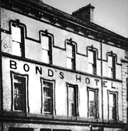 Bonds Hotel is now offices and a shop in Ferryquay Street Derry and is a lonely place at night. In the top room an unquiet spirit lodged.