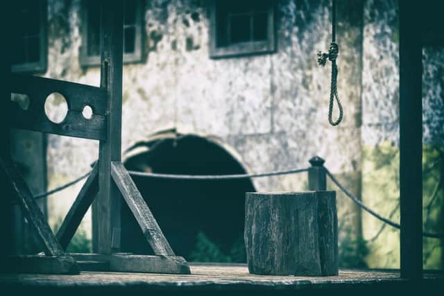There were 13 steps up to the scaffold, 13 turns in a hangmans noose and 13 pence and a halfpenny paid to the hangman. Image, shutterstock
