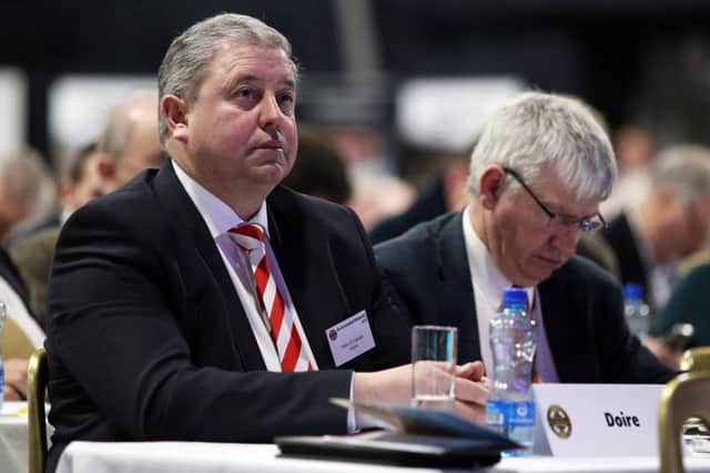County Secretary Danny Scullion (right) with former chariman John Keenan.