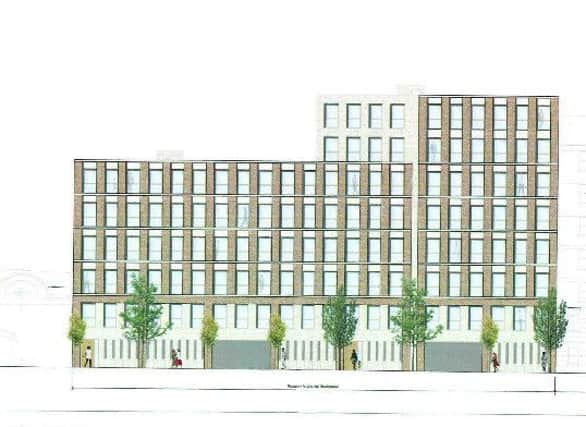An artist's impression of the proposed apartment block.