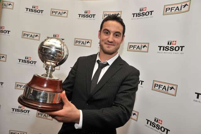 Eamon Zayed, Derry City, won the  PFAI Player of the Year, at the 2011 awards in the Burlington Hotel, Dublin.