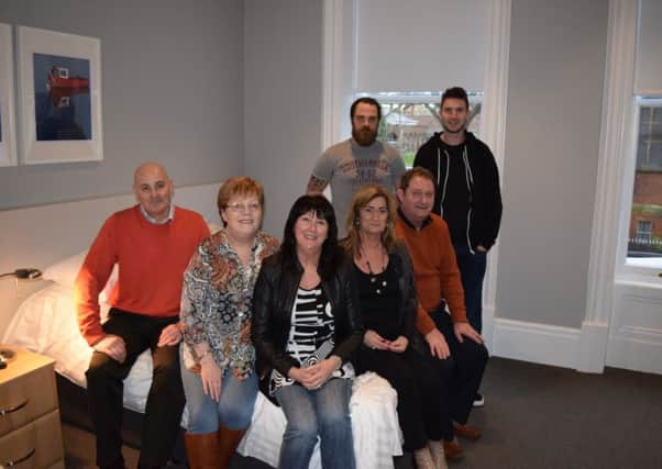 Sorcha Glenn's family pay a visit to 'Sorcha's Room' in CLIC Sargent's Home To Home facility in Belfast this week.