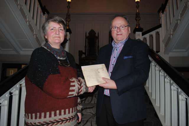 Ivor Doherty reunited Aoife Fitzgerald wth the 116 year-old letters that were written by her ancestor Mary Dixon Asswad.