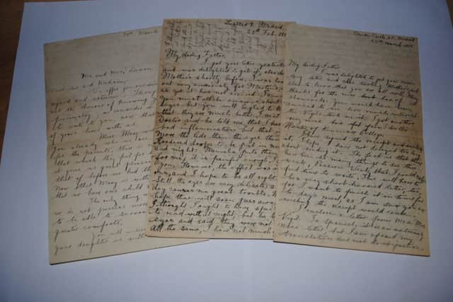 A collection of the letters that were returned to the Dixon family at Clontarf Castle on Saturday.