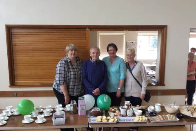 Lexie at the coffee morning with Kathleen Mullan, Tina McCloskey and Pauline McGonagle.