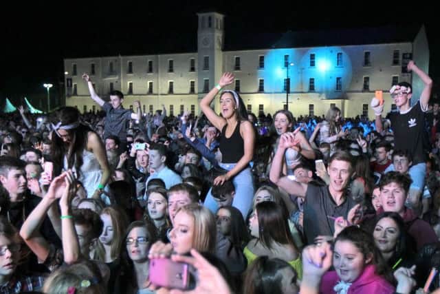 Music fans among the 10,000 that attended the Club MTV event at Ebrington Square in Derry on Saturday. Picture Margaret McLaughlin Â© by-line 15-8-15