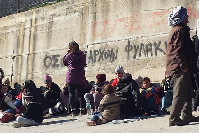 Group of Refugees at Lesvos.
