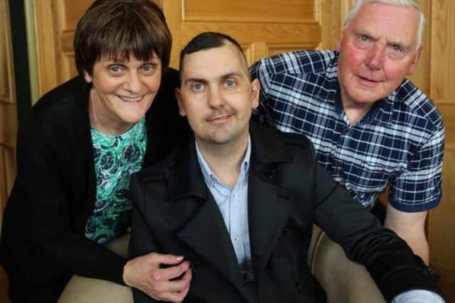 The late Mark Farren pictured with his parents Michael and Kathleen.