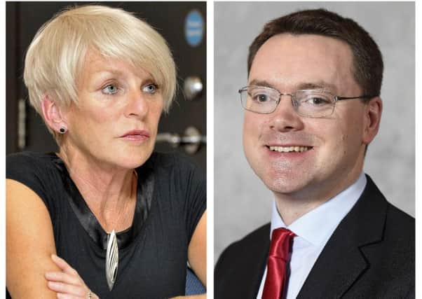 Independent Assembly election candidate, Dr. Anne McCloskey and Chief Executive of the Northern Ireland Federation of Housing Association (NIFHA), Cameron Watt.