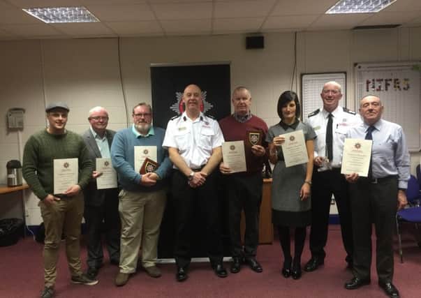 Jimmy and Sean Carr ( Abbey Funerals Directors ) , Bill Waters ( actor ) , NIFRS Assistant Chief Fire Officer Alan Walmsley , John Moore and Kyra Smyth ( Browns Funeral Directors ) , NIFRS Western Area Station Commander Kieran Doherty , and Mervyn Smith ( Browns Funeral Directors )