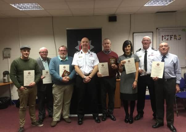 Jimmy and Sean Carr ( Abbey Funerals Directors ) , Bill Waters ( actor ) , NIFRS Assistant Chief Fire Officer Alan Walmsley , John Moore and Kyra Smyth ( Browns Funeral Directors ) , NIFRS Western Area Station Commander Kieran Doherty , and  Mervyn Smith ( Browns Funeral Directors )