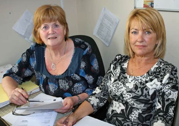 Marie Gillespie, chair, Galliagh Women's Group and Rosie Doherty, Co-Ordinator, pictured at their Galliagh offices this week. DER4413JM070
