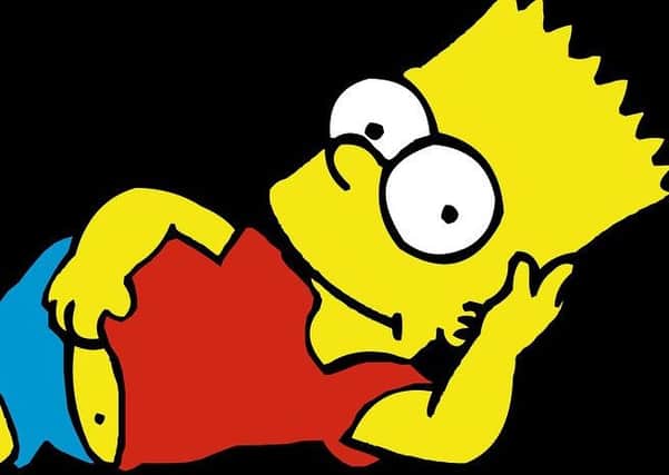 Cartoon character, Bart Simpson.