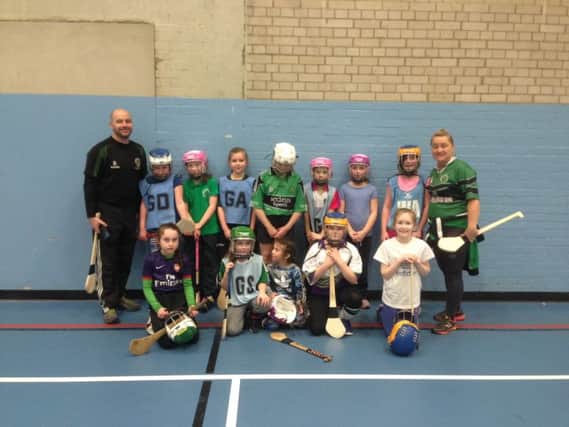 Some of the young hurlers who have been taking part in the Na Magha 'Parish League' programme which continues every Friday.
