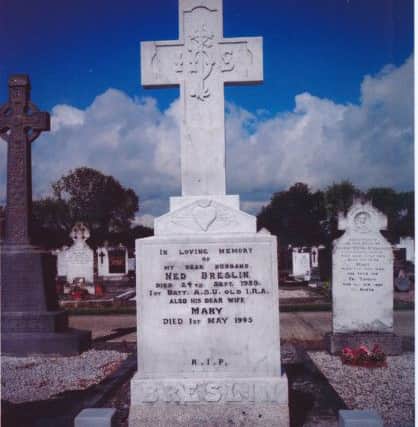 Ned Breslin's grave.