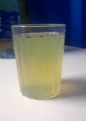 The water sample taken by patient Michael Moore at Altnagelvin Hospital.