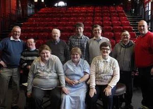 Members of Lilliput Theatre Company, Derry's foremost theatre company of people with learning disabilities The group were invited to perform a series of sketches at Stormont.