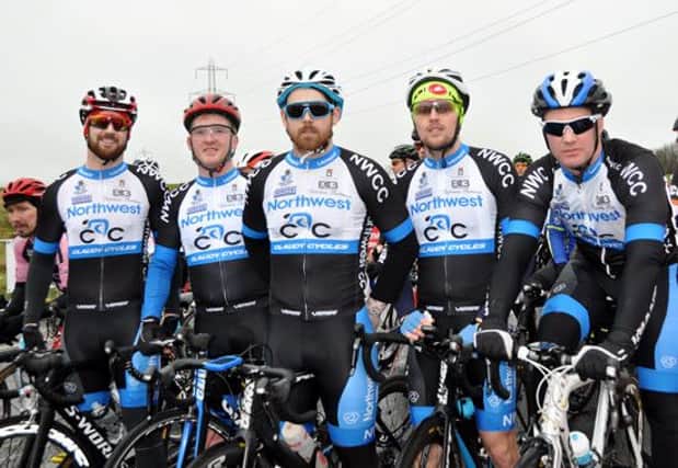The North West Cycling Club team which took part in Sunday's Phoenix Grand Prix at Nutt's Corner.