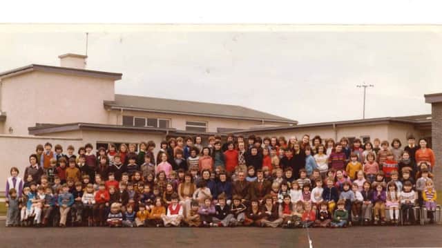 pupils at St. John's Dernaflaw PS from years gone by.