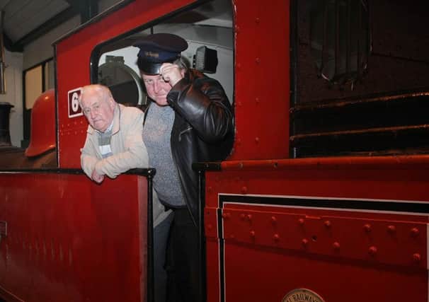 George Sweeney, Secretary and Founder Member, North West of Ireland Railway Society and Jim McBride, Treasurer, pictured at the Foyle Valley Railway Museum before the doors closed last year. DER1215MC077