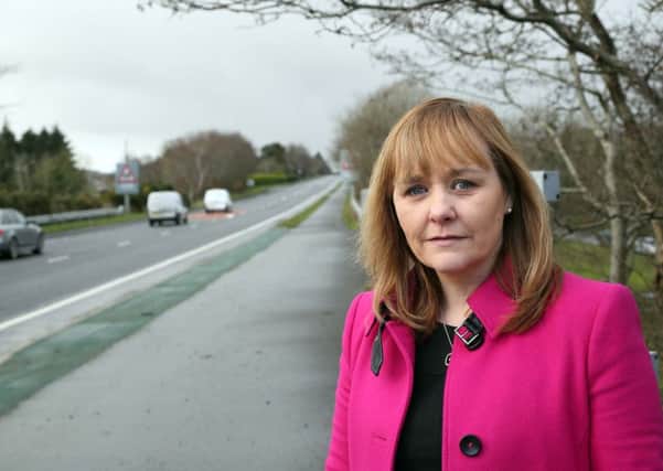 Transport Minister Michelle McIlveen in Dungiven at Owenbeg. Photo Lorcan Doherty Photography