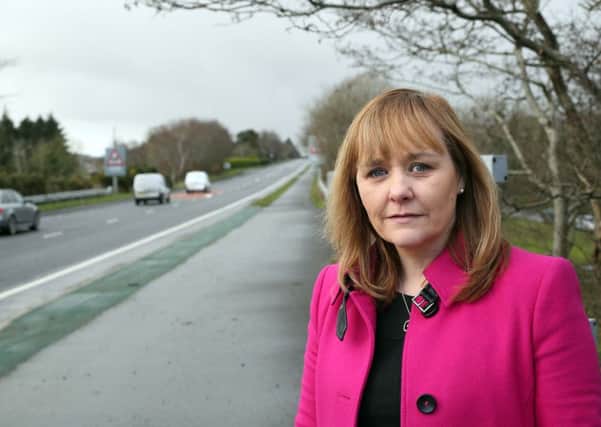 Transport Minister Michelle McIlveen in Dungiven at Owenbeg.  Photo Lorcan Doherty Photography
