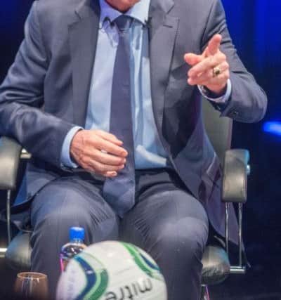 Martin O'Neill shares a joke with the audience.