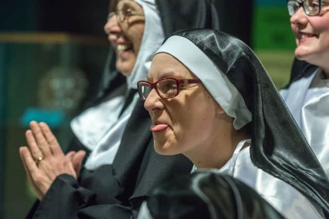 One of the slightly irreverant nuns who will be entertaining audiences in Londonderry Musical Society's production of Sister Act which begins it's run in the Millennioum Forum from Wednesday the 9th until Saturday the 12th of March. to book on line contact www.millenniumforum.co.uk. Picture Martin McKeown. Inpresspics.com. 01.03.16