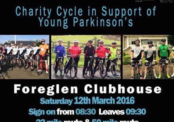 The charity cycle takes place on Saturday.