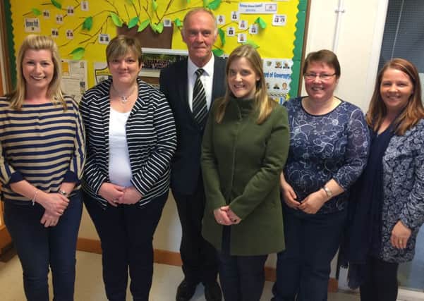 Parents and Friends of Rossmar (l-r): Kerry Robinson, Kerry Manning, Rossmar Principal Brian McLaughlin, Jill Graham, Beth Witherow and Tammy Cartin.