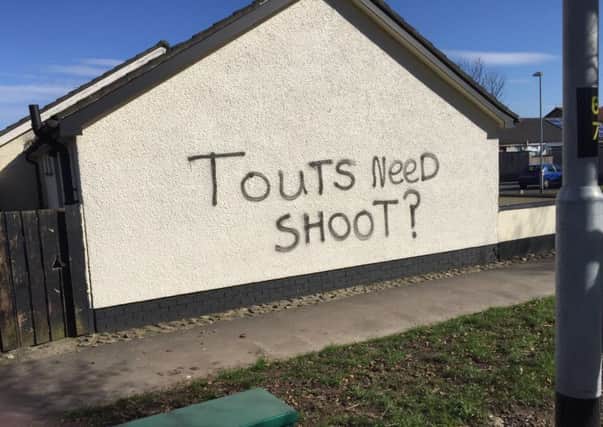 The graffiti in the Glens area of Limavady.