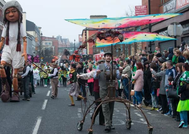 The annual  St. Patrick's Day Spring Carnival makes it's way through Derry last year. Picture Martin McKeown. Inpresspics.com. 17.03.15