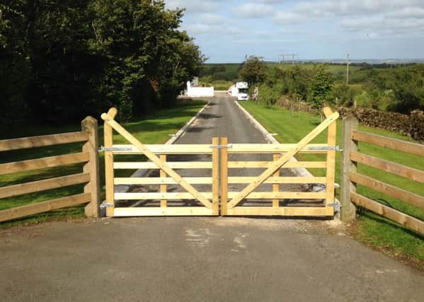 Police are appealing for information about the gates stolen from a property in Coleraine.