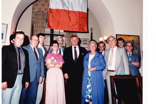 John with a delegation meeting Ted kennedy.