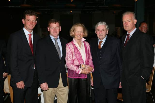 Dublin 2008.
PADDY & MAUREEN MULLINS with their trainer sons TOM (L), TONY and WILLIE (right)..