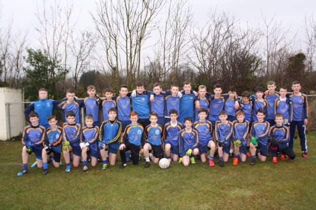 The St. Columb's College Under 13 panel who progressed impressively to the Ulster Schools Corn Colmcille.