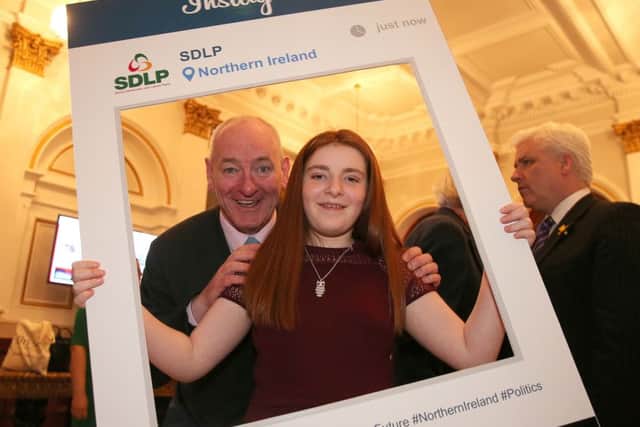 SDLP MP for Foyle, Mark Durkan pictured with his daughter Dearbhail.