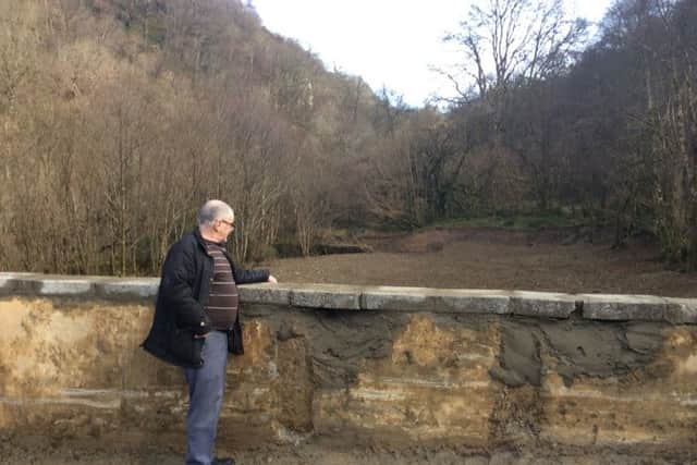 Sinn Fein Colr. Tony McCaul looks at the site where the Old Filter House was located.