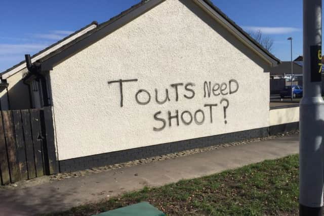 The graffiti in the Glens area of Limavady.