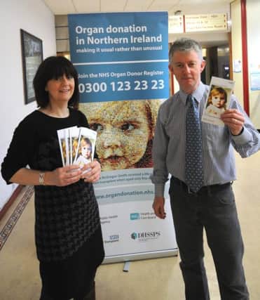 Martina Conlon Specialist Nurse for Organ Donation and Dr Declan Grace Consultant, Western Health and Social Care Trust.