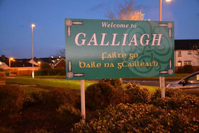 The new signs installed at the entrance to the Galliagh estate.