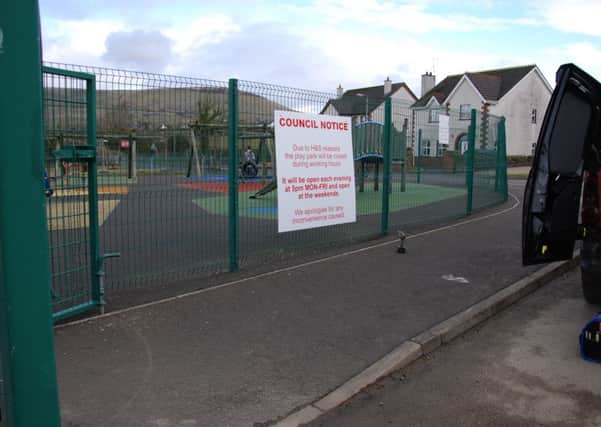 The play park at Curragh Road in Dungiven.